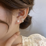 Fashion Latest Stylish White Pearl Flower Earrings for Women and Girls
